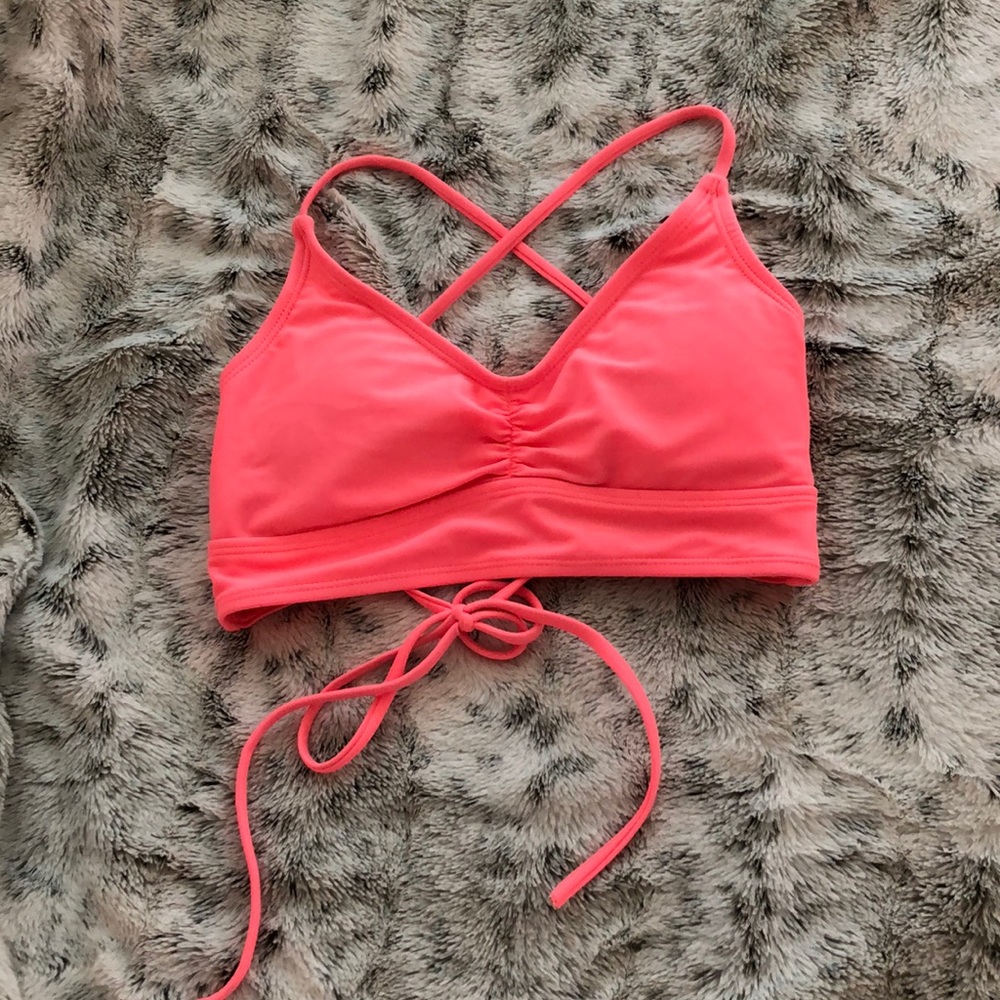 Strappy Bright Orange Bathing Suit Top